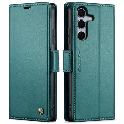 For Samsung Galaxy S25+ 5G CaseMe 023 Butterfly Buckle Litchi Texture RFID Anti-theft Leather Phone Case(Green)