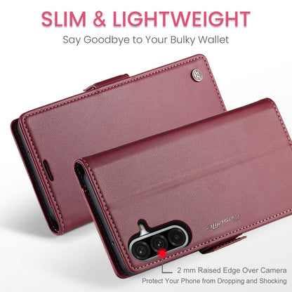 For Samsung Galaxy A26 CaseMe 023 Butterfly Buckle Litchi Texture RFID Anti-theft Leather Phone Case(Red)