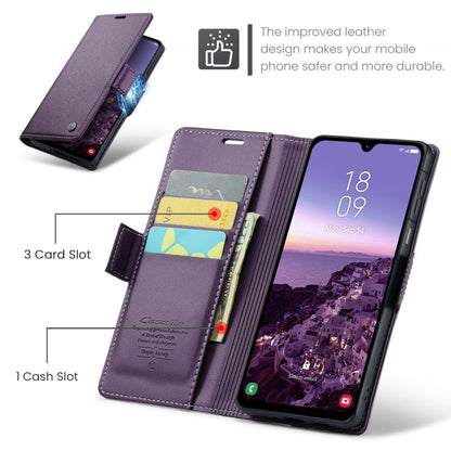 For Samsung Galaxy A26 CaseMe 023 Butterfly Buckle Litchi Texture RFID Anti-theft Leather Phone Case(Purple)