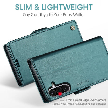 For Samsung Galaxy A56 CaseMe 023 Butterfly Buckle Litchi Texture RFID Anti-theft Leather Phone Case(Green)