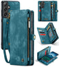 Pour Samsung Galaxy S24 FE 5G Étui de téléphone en cuir multifonctionnel détachable CaseMe 008 (Bleu)
