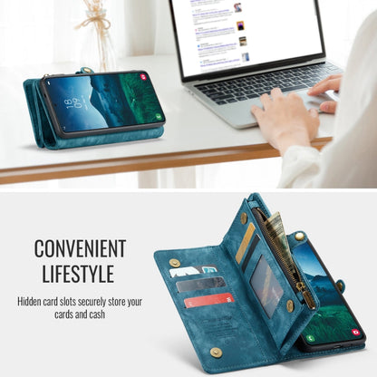 Pour Samsung Galaxy S24 FE 5G Étui de téléphone en cuir multifonctionnel détachable CaseMe 008 (Bleu)