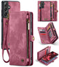 For Samsung Galaxy S24 FE 5G CaseMe 008 Detachable Multifunctional Leather Phone Case(Wine)