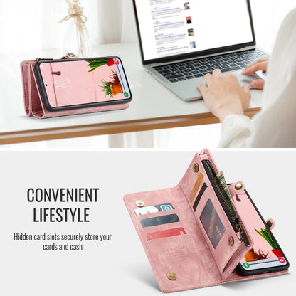 Pour Samsung Galaxy S24 FE 5G Coque CaseMe 008 Multifonctionnelle en Cuir Détachable (Rose)