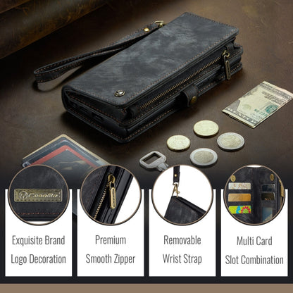 For Samsung Galaxy S24 FE 5G CaseMe 008 Detachable Multifunctional Leather Phone Case(Black)