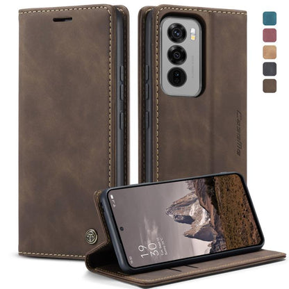 For OPPO Reno12 5G Global CaseMe 013 Multifunctional Horizontal Flip Leather Phone Case(Coffee)