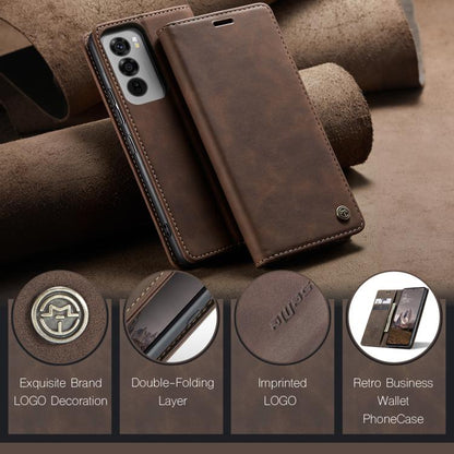 For OPPO Reno12 5G Global CaseMe 013 Multifunctional Horizontal Flip Leather Phone Case(Coffee)
