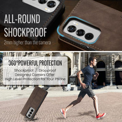 For OPPO Reno12 5G Global CaseMe 013 Multifunctional Horizontal Flip Leather Phone Case(Coffee)