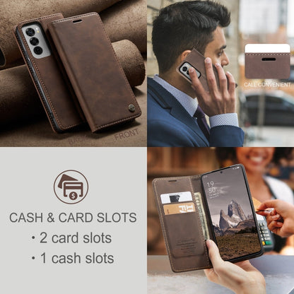 For OPPO Reno12 5G Global CaseMe 013 Multifunctional Horizontal Flip Leather Phone Case(Coffee)