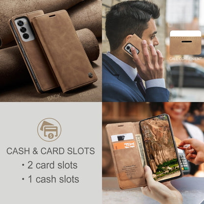 For OPPO Reno12 5G Global CaseMe 013 Multifunctional Horizontal Flip Leather Phone Case(Brown)