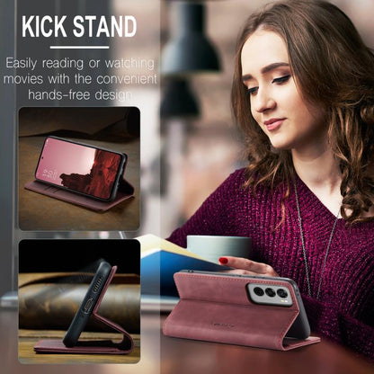 Pour OPPO Reno12 5G Étui de téléphone en cuir à rabat horizontal multifonctionnel CaseMe 013 (rouge)
