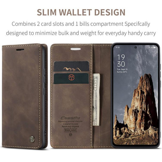 For OPPO Reno12 Pro 5G Global CaseMe 013 Multifunctional Horizontal Flip Leather Phone Case(Coffee)