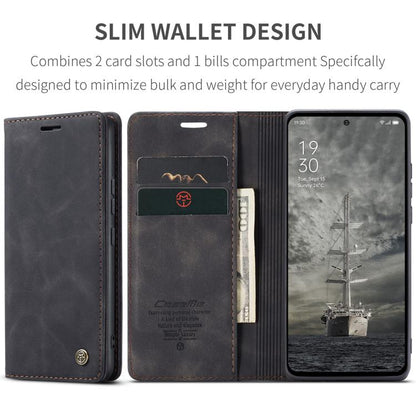 Pour OPPO Reno12 Pro 5G Étui de téléphone en cuir à rabat horizontal multifonctionnel CaseMe 013 Global (Noir)