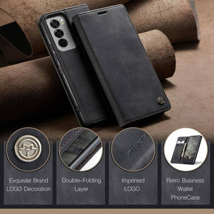 Pour OPPO Reno12 Pro 5G Étui de téléphone en cuir à rabat horizontal multifonctionnel CaseMe 013 Global (Noir)