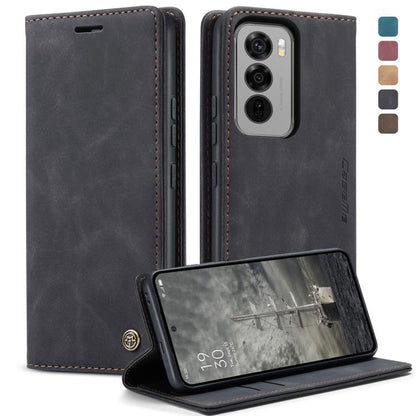 Pour OPPO Reno12 Pro 5G Étui de téléphone en cuir à rabat horizontal multifonctionnel CaseMe 013 Global (Noir)