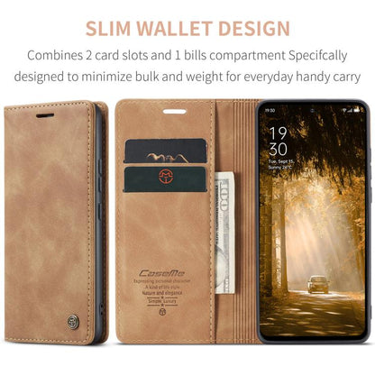 Pour OPPO Reno12 F /12 FS 5G Coque Téléphone en Cuir à Rabat Horizontal Multifonctionnel CaseMe 013 (Marron)