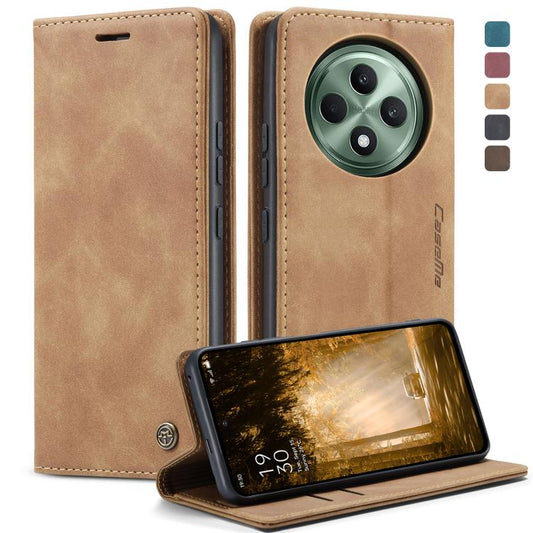 For OPPO Reno12 F /12 FS 5G CaseMe 013 Multifunctional Horizontal Flip Leather Phone Case(Brown)