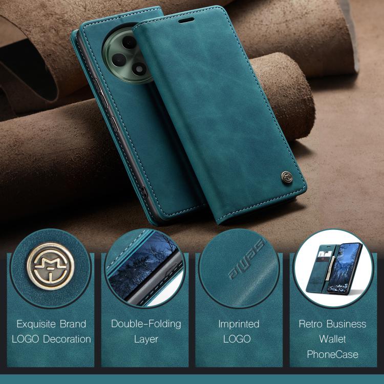 For OPPO Reno12 F /12 FS 5G CaseMe 013 Multifunctional Horizontal Flip Leather Phone Case(Blue)