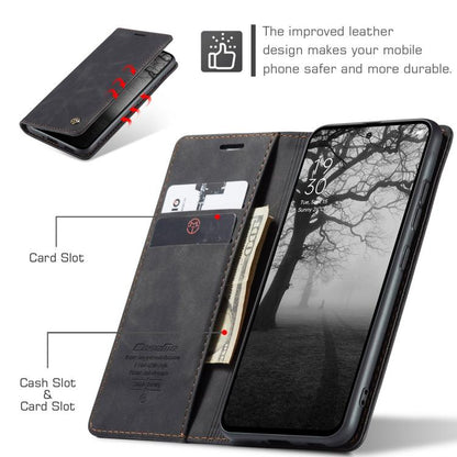 Pour OPPO Reno12 F /12 FS 5G Étui de téléphone en cuir à rabat horizontal multifonctionnel CaseMe 013 (Noir)