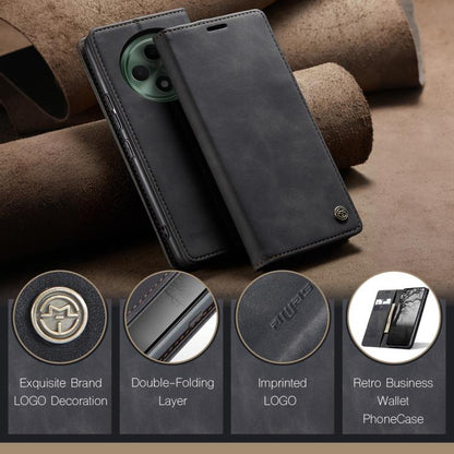 Pour OPPO Reno12 F /12 FS 5G Étui de téléphone en cuir à rabat horizontal multifonctionnel CaseMe 013 (Noir)