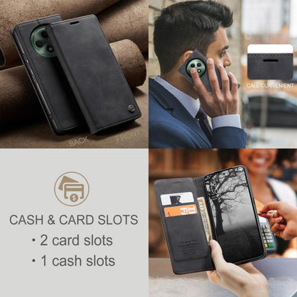 Pour OPPO Reno12 F /12 FS 5G Étui de téléphone en cuir à rabat horizontal multifonctionnel CaseMe 013 (Noir)