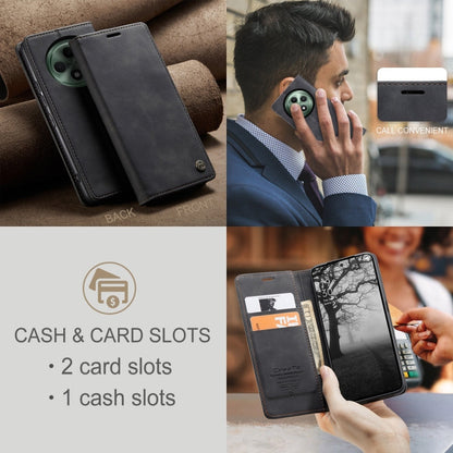 Pour OPPO Reno12 F /12 FS 5G Étui de téléphone en cuir à rabat horizontal multifonctionnel CaseMe 013 (Noir)