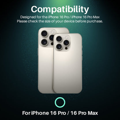 For iPhone 16 Pro / 16 Pro Max NORTHJO Camera Lens Protector Glitter Ring 3D Tempered Glass Film(Gold)