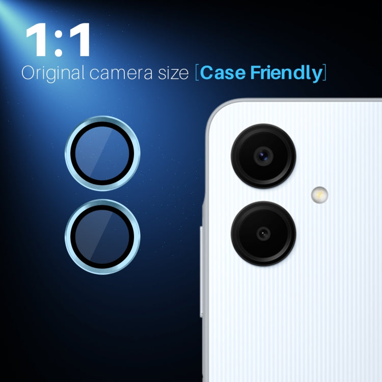 For Samsung Galaxy A06 4G NORTHJO Camera Lens Protector CD Metal Ring Tempered Glass Film(Blue)