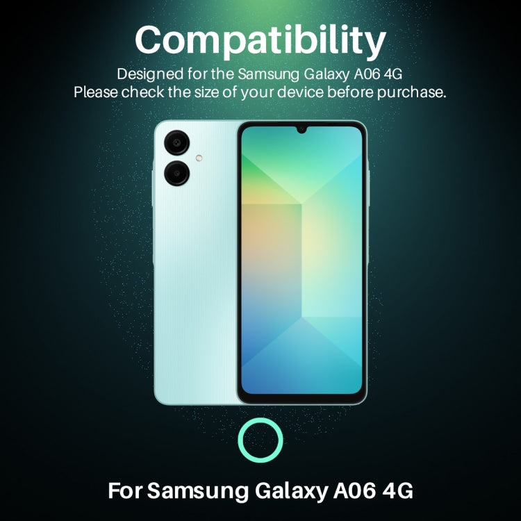 Pour Samsung Galaxy A06 4G, protection d'objectif d'appareil photo NORTHJO, anneau métallique CD, film en verre trempé (vert)