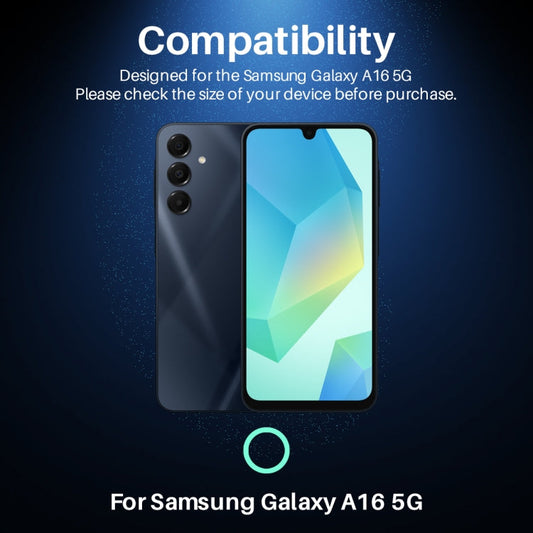 For Samsung Galaxy A16 5G NORTHJO Camera Lens Protector CD Metal Ring Tempered Glass Film(Black)