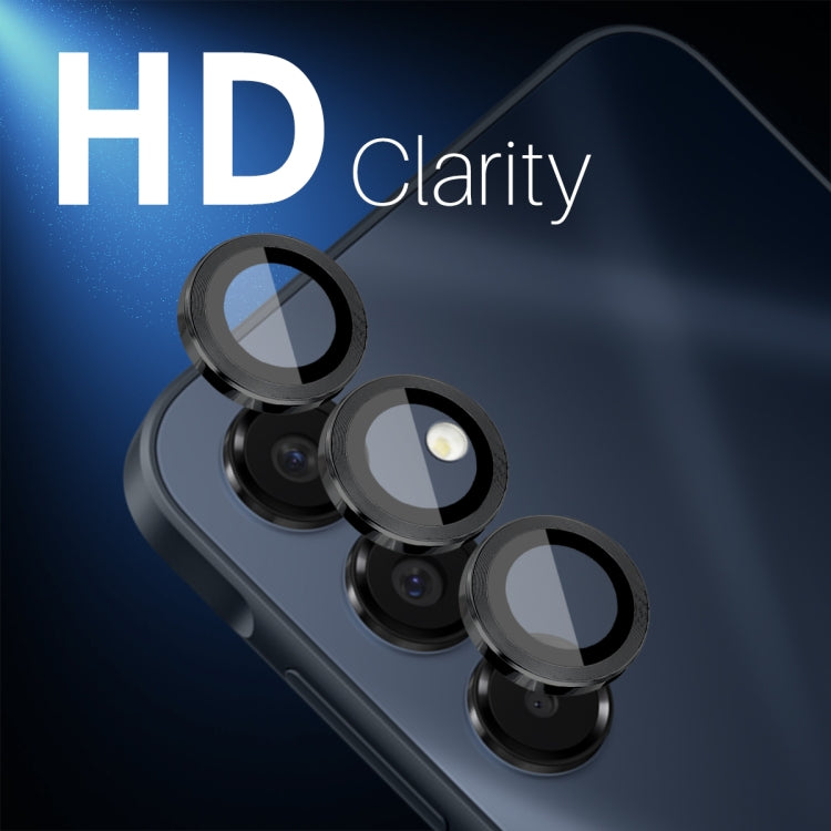 For Samsung Galaxy A16 5G NORTHJO Camera Lens Protector CD Metal Ring Tempered Glass Film(Black)