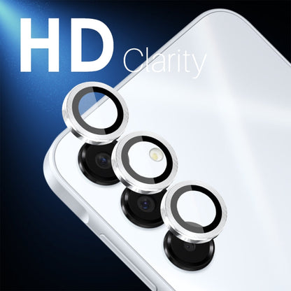 For Samsung Galaxy A16 5G NORTHJO Camera Lens Protector CD Metal Ring Tempered Glass Film(Silver)