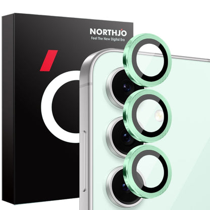 For Samsung Galaxy S24 FE 5G NORTHJO Camera Lens Protector CD Metal Ring Tempered Glass Film(Green)