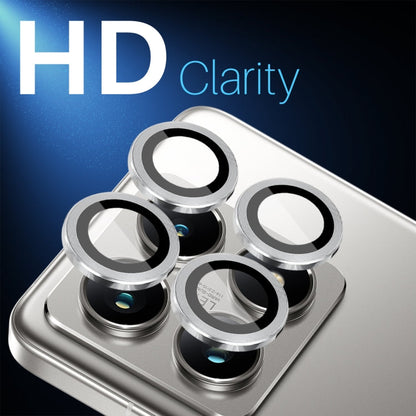 For Xiaomi 14T Pro 5G NORTHJO Camera Lens Protector CD Metal Ring Tempered Glass Film(Silver)