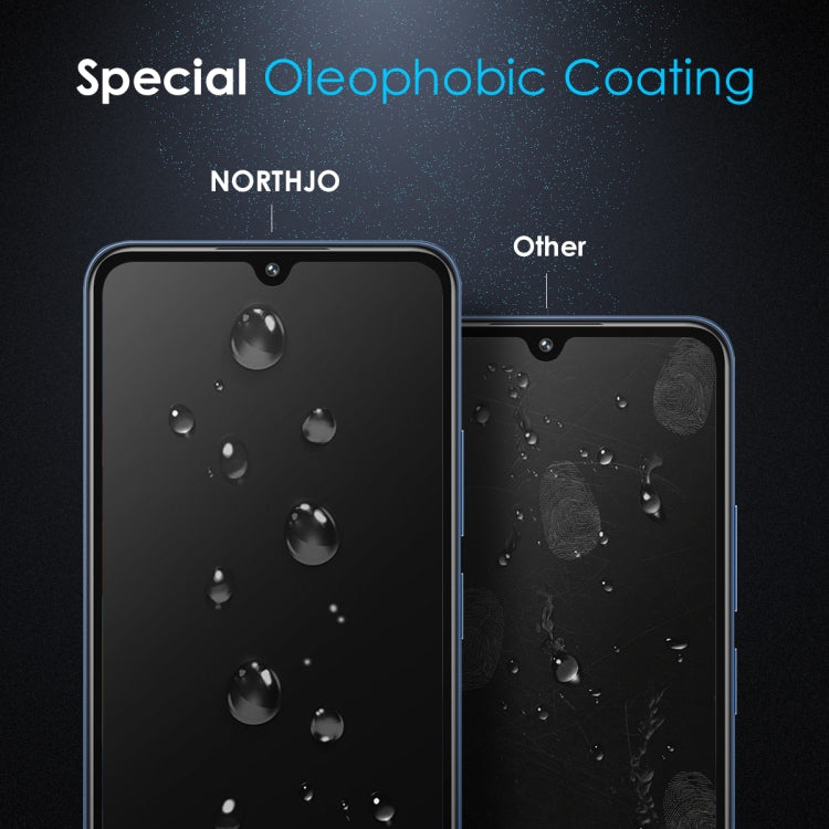 Pour Xiaomi Redmi 14C 4G / 14R 5G / A3 Pro 4G NORTHJO A++ Film de protection d'écran en verre trempé à colle intégrale avec sérigraphie