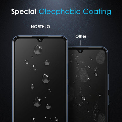 Pour Xiaomi Redmi 14C 4G / 14R 5G / A3 Pro 4G NORTHJO A++ Film de protection d'écran en verre trempé à colle intégrale avec sérigraphie