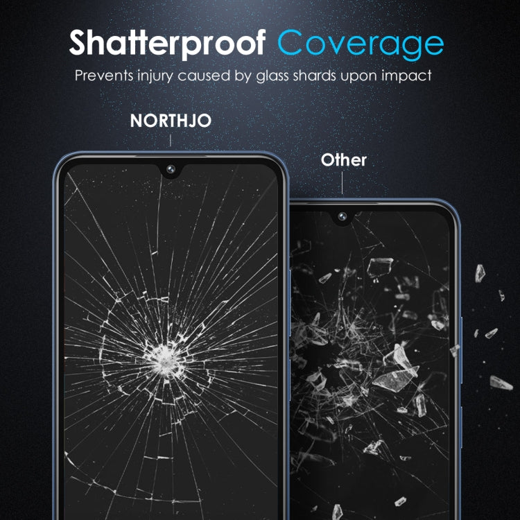 Pour Xiaomi Redmi 14C 4G / 14R 5G / A3 Pro 4G NORTHJO A++ Film de protection d'écran en verre trempé à colle intégrale avec sérigraphie