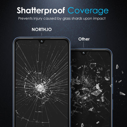 Pour Xiaomi Redmi 14C 4G / 14R 5G / A3 Pro 4G NORTHJO A++ Film de protection d'écran en verre trempé à colle intégrale avec sérigraphie