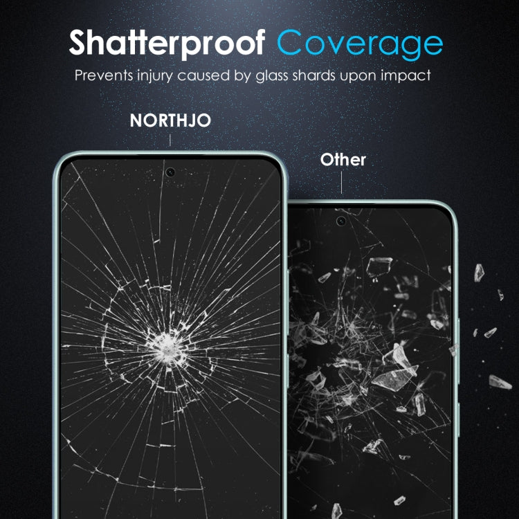 For Xiaomi Redmi Note 14 5G NORTHJO A++ Screen Full Glue Silk Printing Tempered Glass Film