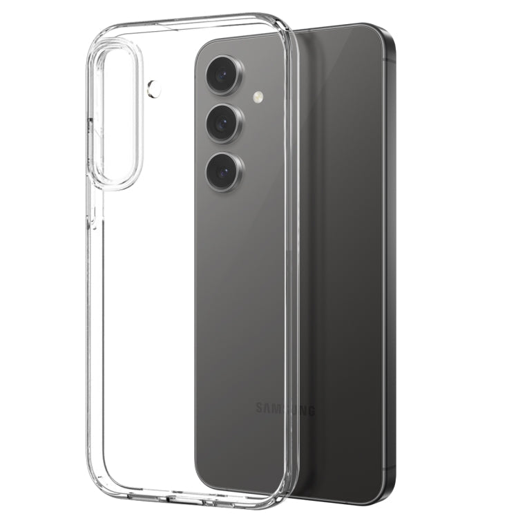 Pour Samsung Galaxy S25 5G NORTHJO Coque en TPU avec film de protection d'écran et d'objectif, compatible avec le déverrouillage par empreinte digitale (transparent)