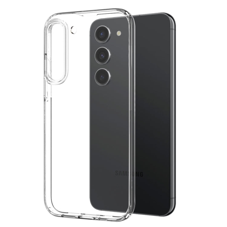 Pour Samsung Galaxy S23 5G Étui en TPU NORTHJO avec Film pour Écran et Objectif, Prise en Charge du Déverrouillage par Empreinte Digitale (Transparent)
