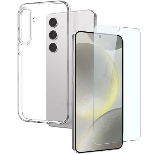 For Samsung Galaxy S24+ 5G NORTHJO TPU Case with Screen Film, Support Fingerprint Unlock(Transparent)