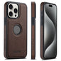 For iPhone 15 Pro Max Suteni G1 Cross Texture MagSafe Phone Case(Brown)