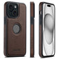 For iPhone 15 Suteni G1 Cross Texture MagSafe Phone Case(Brown)