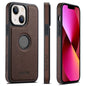 For iPhone 13 Suteni G1 Cross Texture MagSafe Phone Case(Brown)