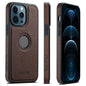 For iPhone 12 Pro Max Suteni G1 Cross Texture MagSafe Phone Case(Brown)