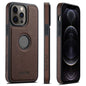 For iPhone 12 Pro Suteni G1 Cross Texture MagSafe Phone Case(Brown)