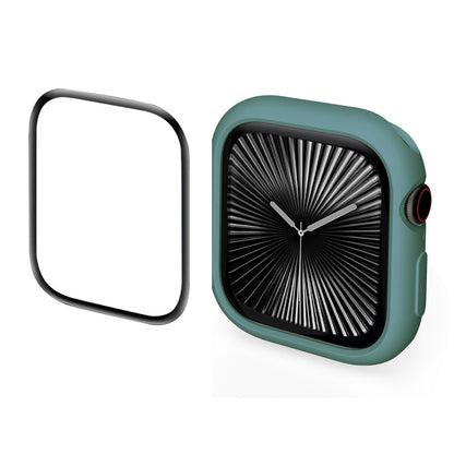 Pour Apple Watch Series 11 / 10 46mm ENKAY Hat-Prince Étui de montre en TPU 2 en 1 couleur bonbon avec film souple PMMA à couverture complète (vert)