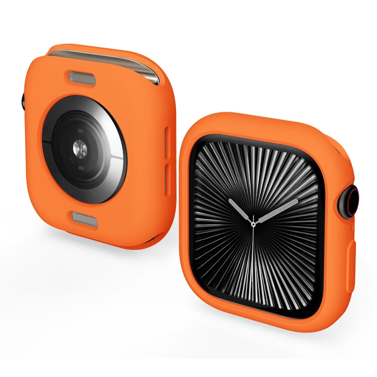 For Apple Watch Series 11 / 10 42mm ENKAY Hat-Prince 2 in 1 Candy Color TPU Watch Case with Full Coverage PMMA Soft Film(Orange)