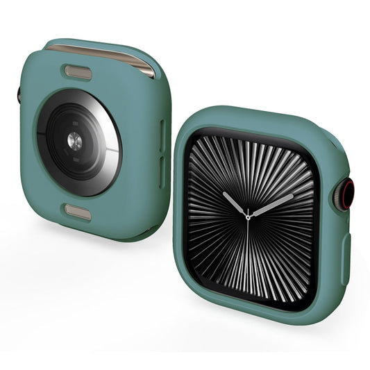 For Apple Watch Series 11 / 10 42mm ENKAY Hat-Prince 2 in 1 Candy Color TPU Watch Case with Full Coverage PMMA Soft Film(Green)